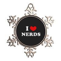 I Love Nerds I Heart Nerds Metallic Star Ornament