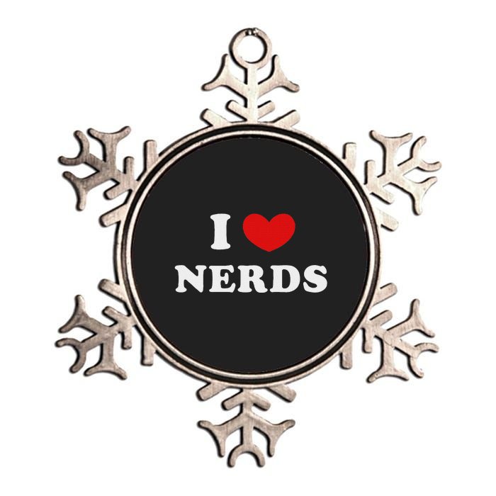 I Love Nerds I Heart Nerds Metallic Star Ornament