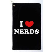 I Love Nerds I Heart Nerds Golf Towel