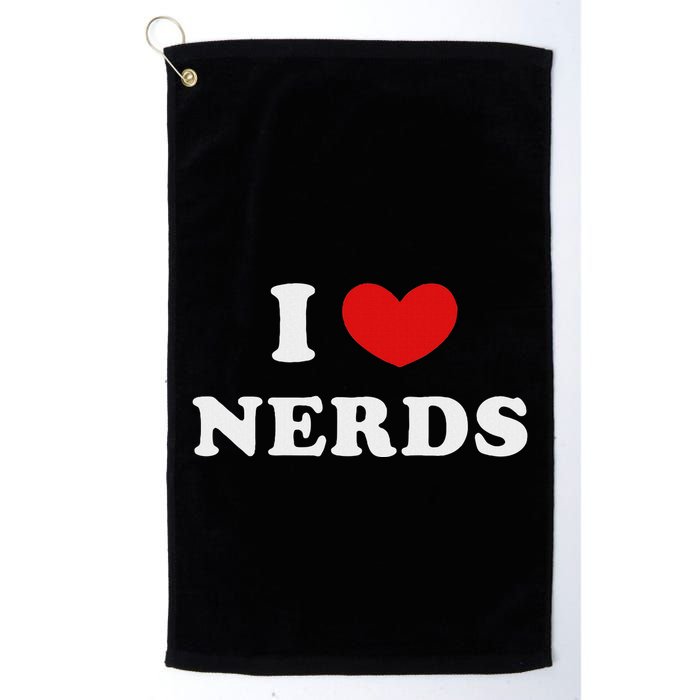 I Love Nerds I Heart Nerds Golf Towel