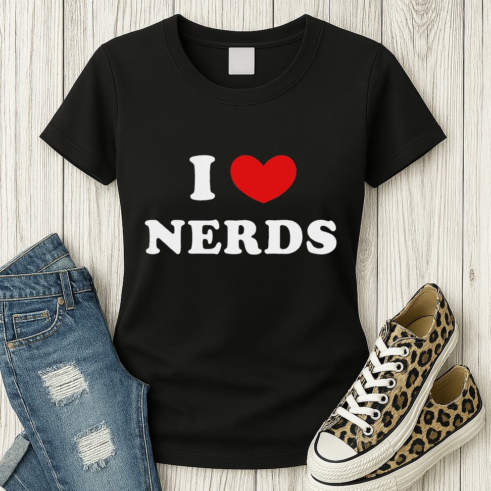 I Love Nerds I Heart Nerds Womens T-Shirt