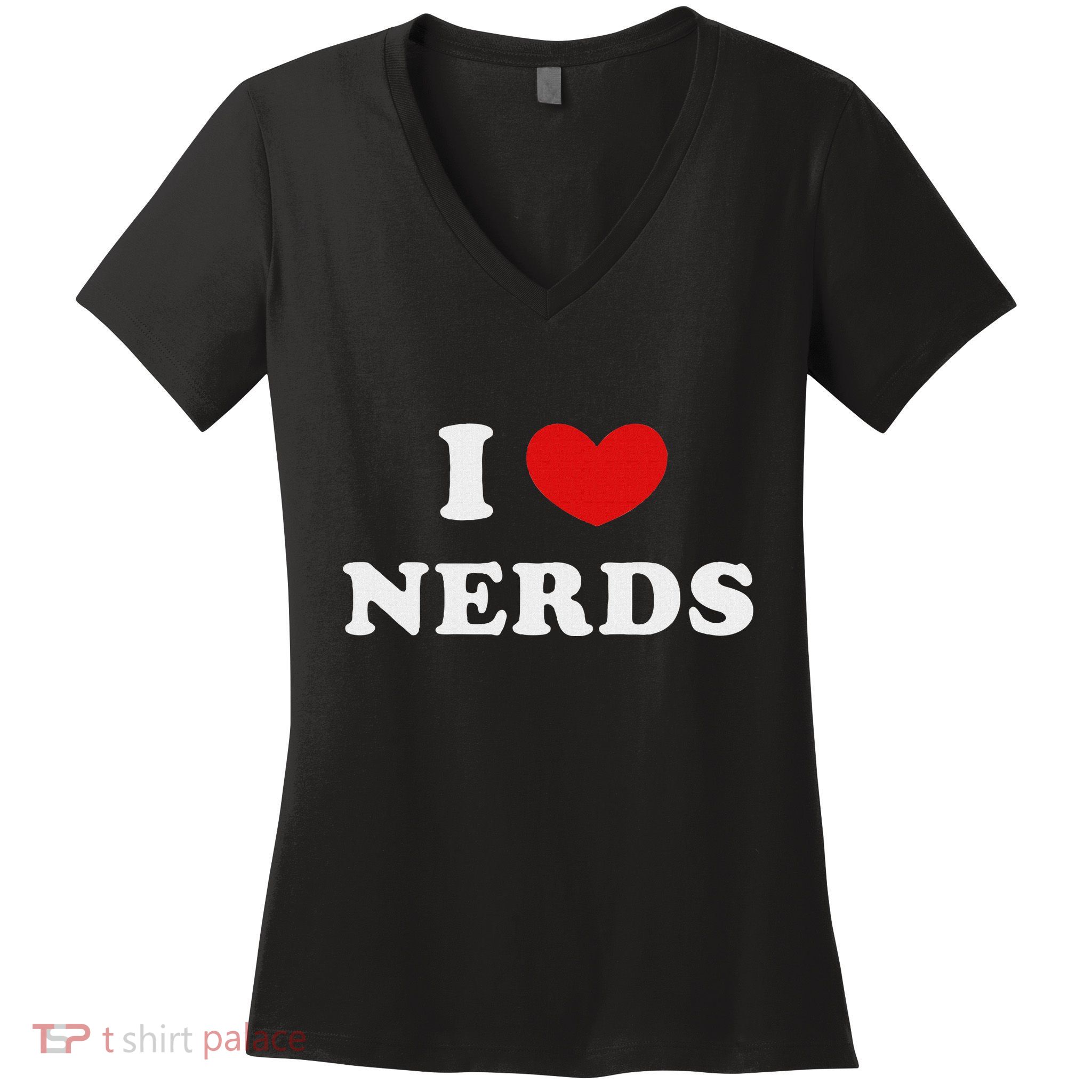 I Love Nerds I Heart Nerds Women's V-Neck T-Shirt