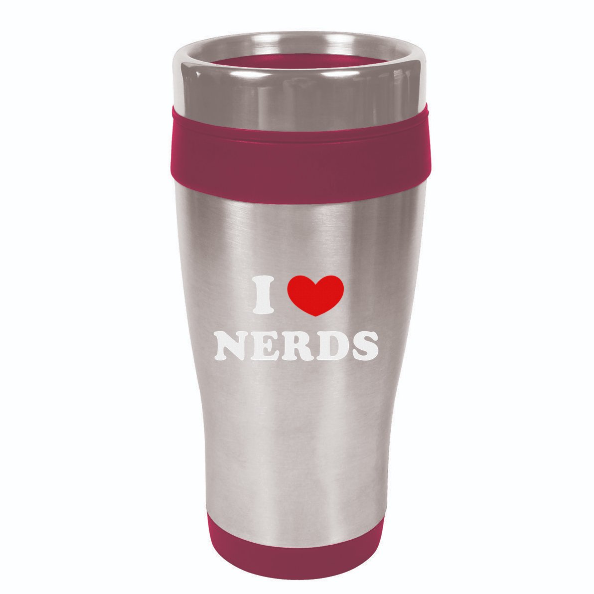 I Love Nerds I Heart Nerds 16oz Travel Tumbler
