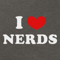I Love Nerds I Heart Nerds Cotton Canvas Backpack