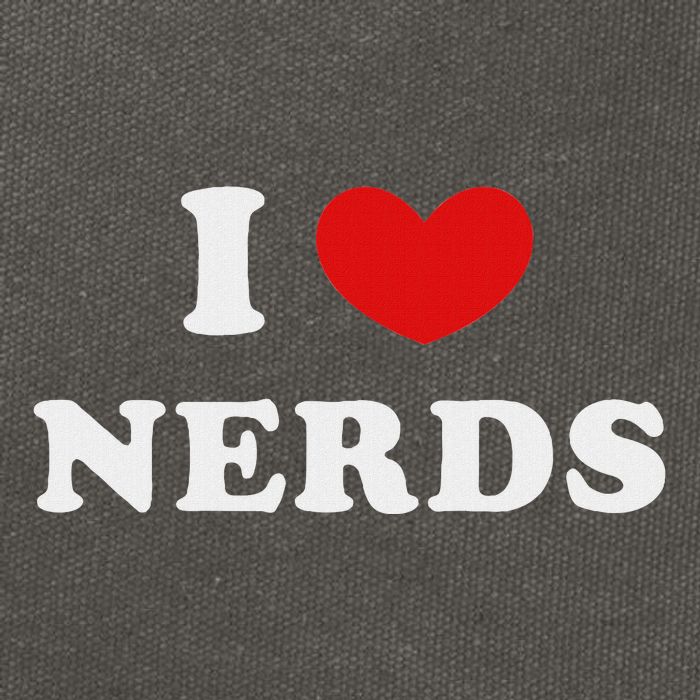 I Love Nerds I Heart Nerds Cotton Canvas Backpack