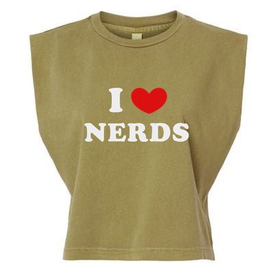 I Love Nerds I Heart Nerds Garment-Dyed Women's Muscle Tee