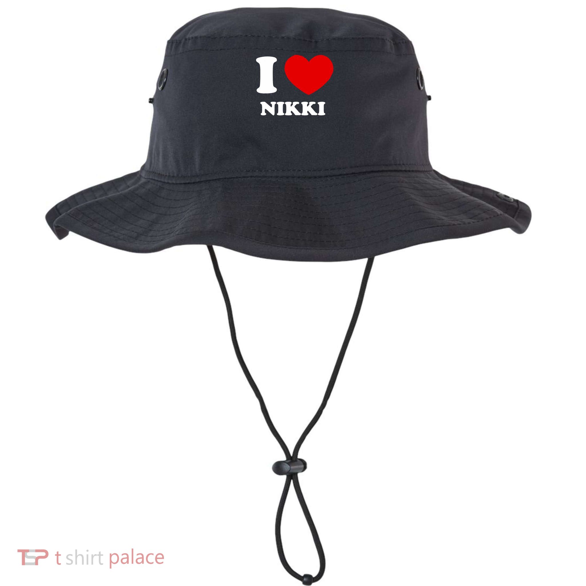 I Love Nikki I Heart Nikki Funny Nikki Bucket Hat