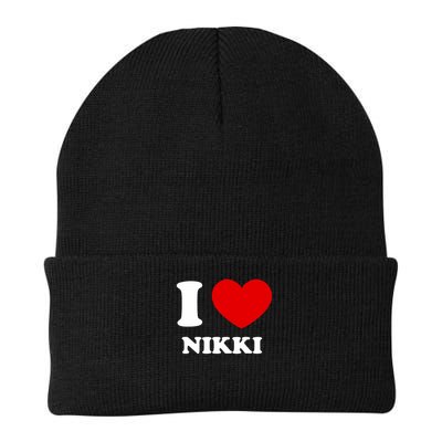 I Love Nikki I Heart Nikki Funny Nikki Beanie