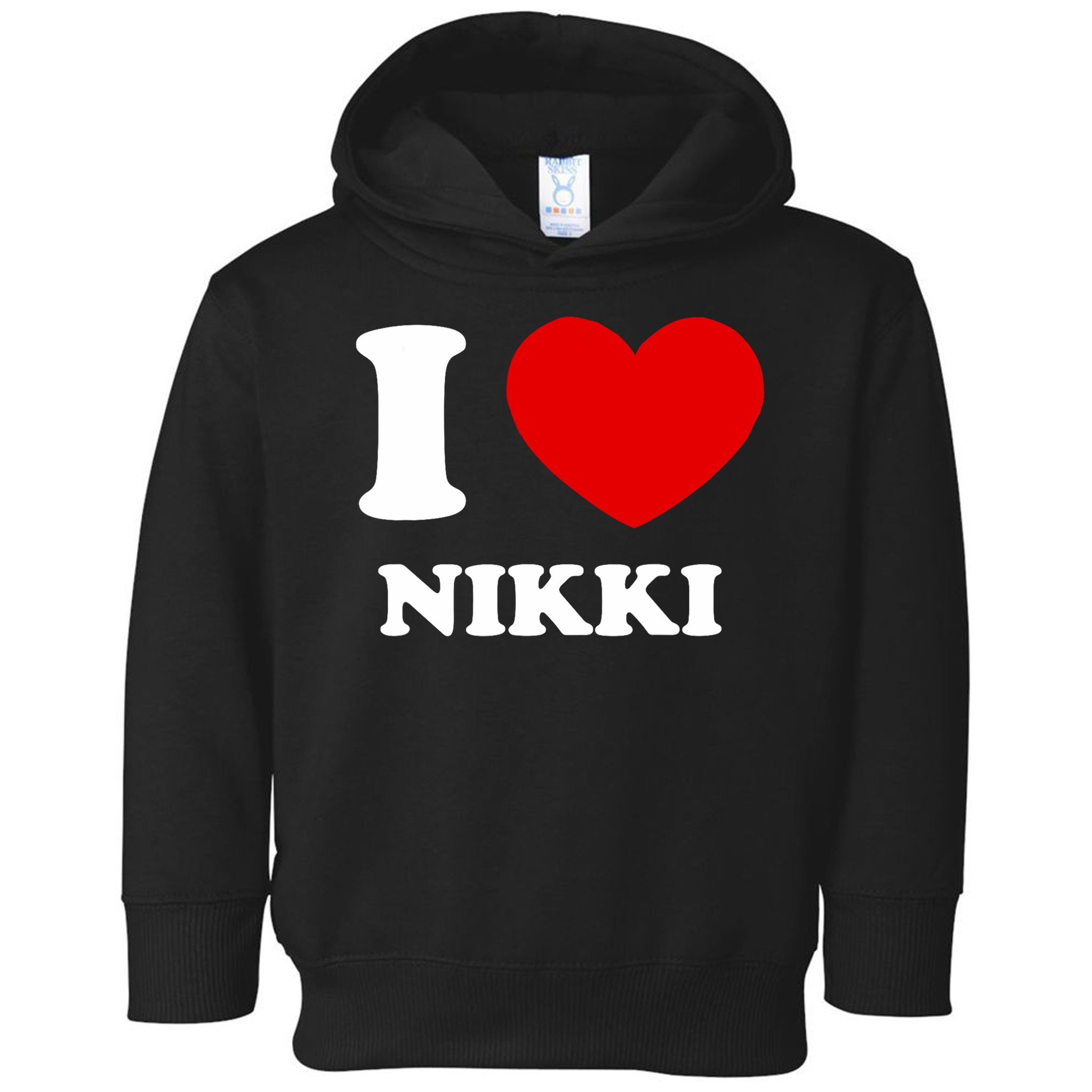 I Love Nikki I Heart Nikki Funny Nikki Toddler Hoodie