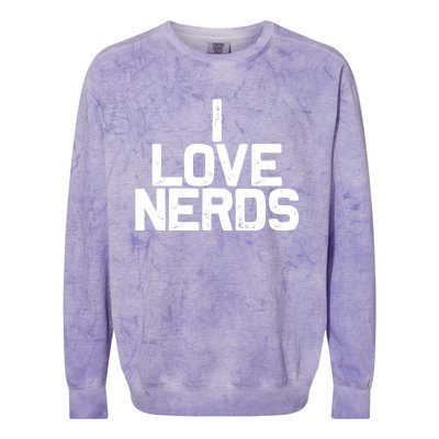 I Love Nerds Colorblast Crewneck Sweatshirt