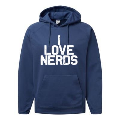 I Love Nerds Performance Fleece Hoodie