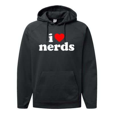 I Love Nerds Performance Fleece Hoodie