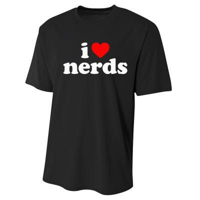 I Love Nerds Performance Sprint T-Shirt