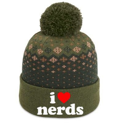 I Love Nerds The Baniff Cuffed Pom Beanie