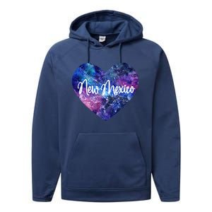 I Love New Mexico Usa Gift Performance Fleece Hoodie