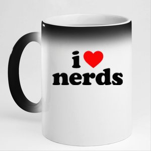 I Love Nerds 11oz Black Color Changing Mug