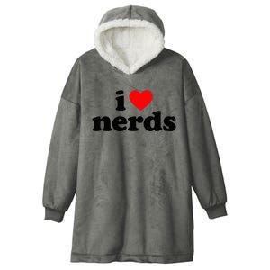 I Love Nerds Hooded Wearable Blanket