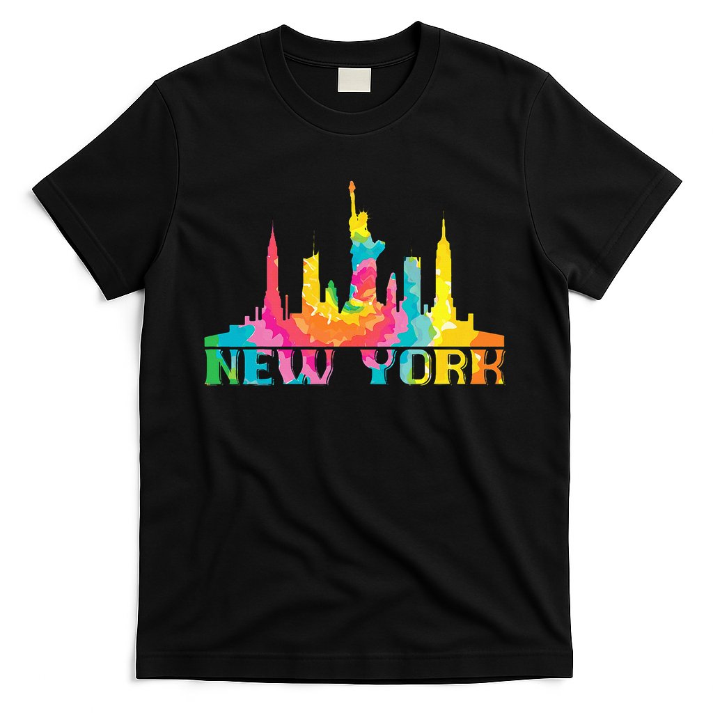 I Love New York City NYC Liberty Statue Brooklyn Tie Dye T-Shirt