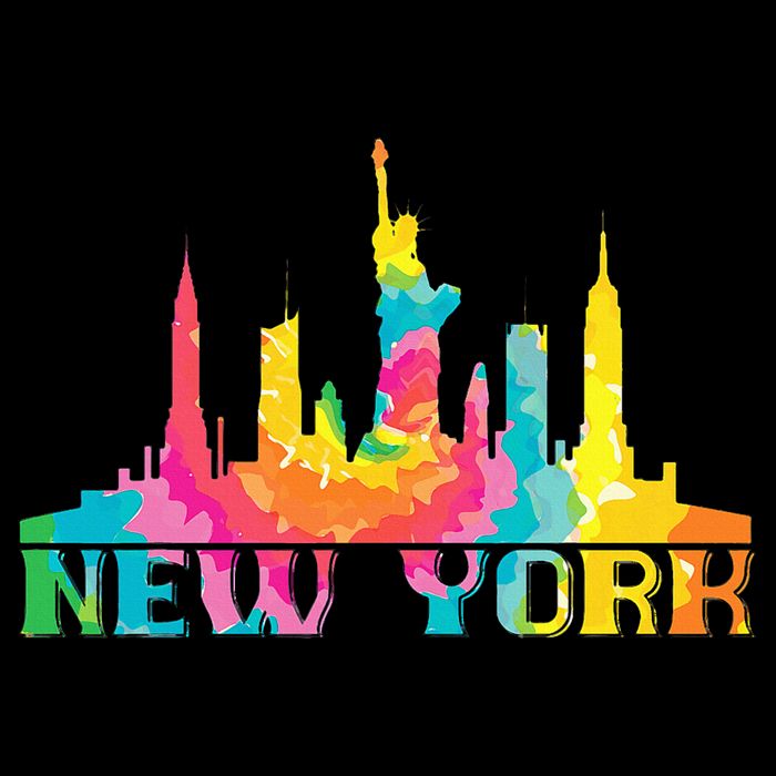I Love New York City NYC Liberty Statue Brooklyn Tie Dye Drawstring Bag