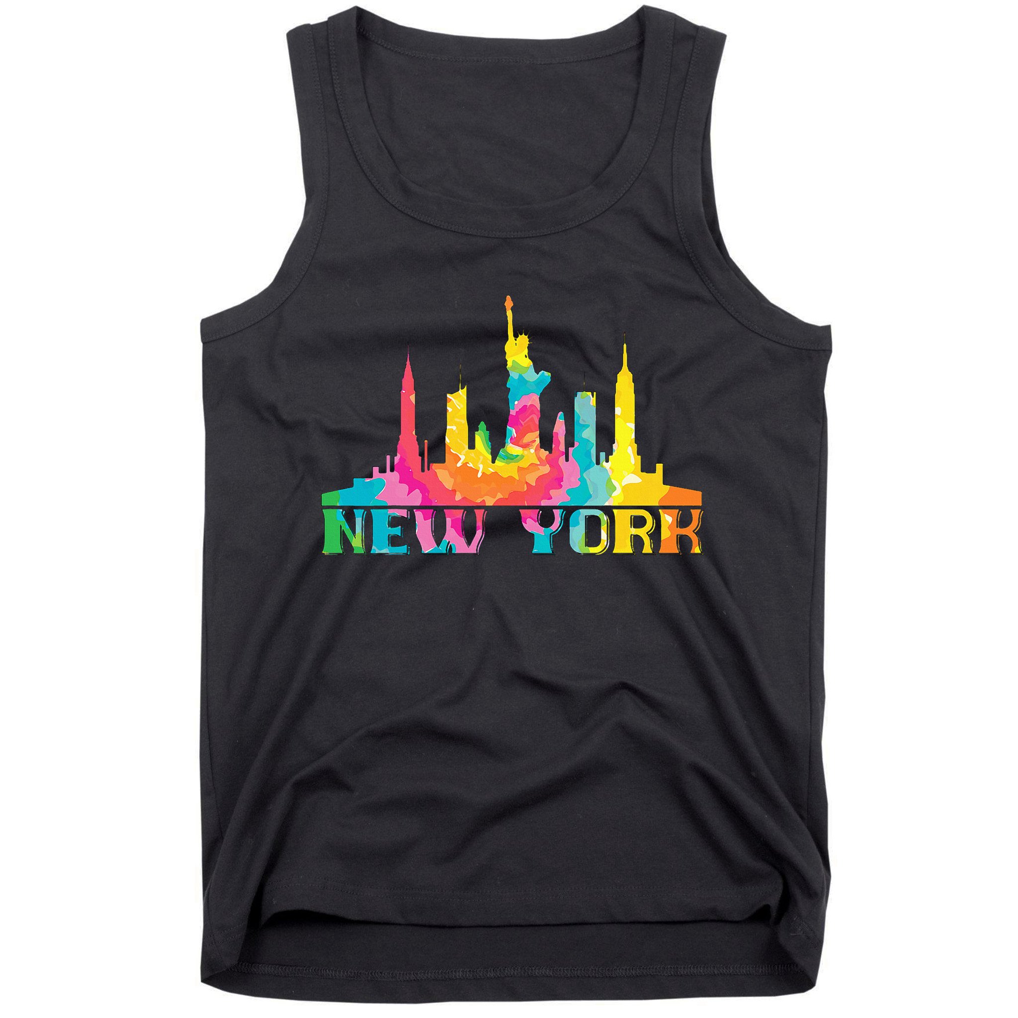 I Love New York City NYC Liberty Statue Brooklyn Tie Dye Tank Top
