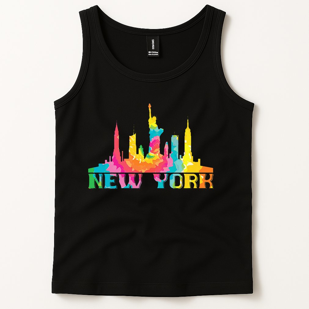 I Love New York City NYC Liberty Statue Brooklyn Tie Dye Tank Top