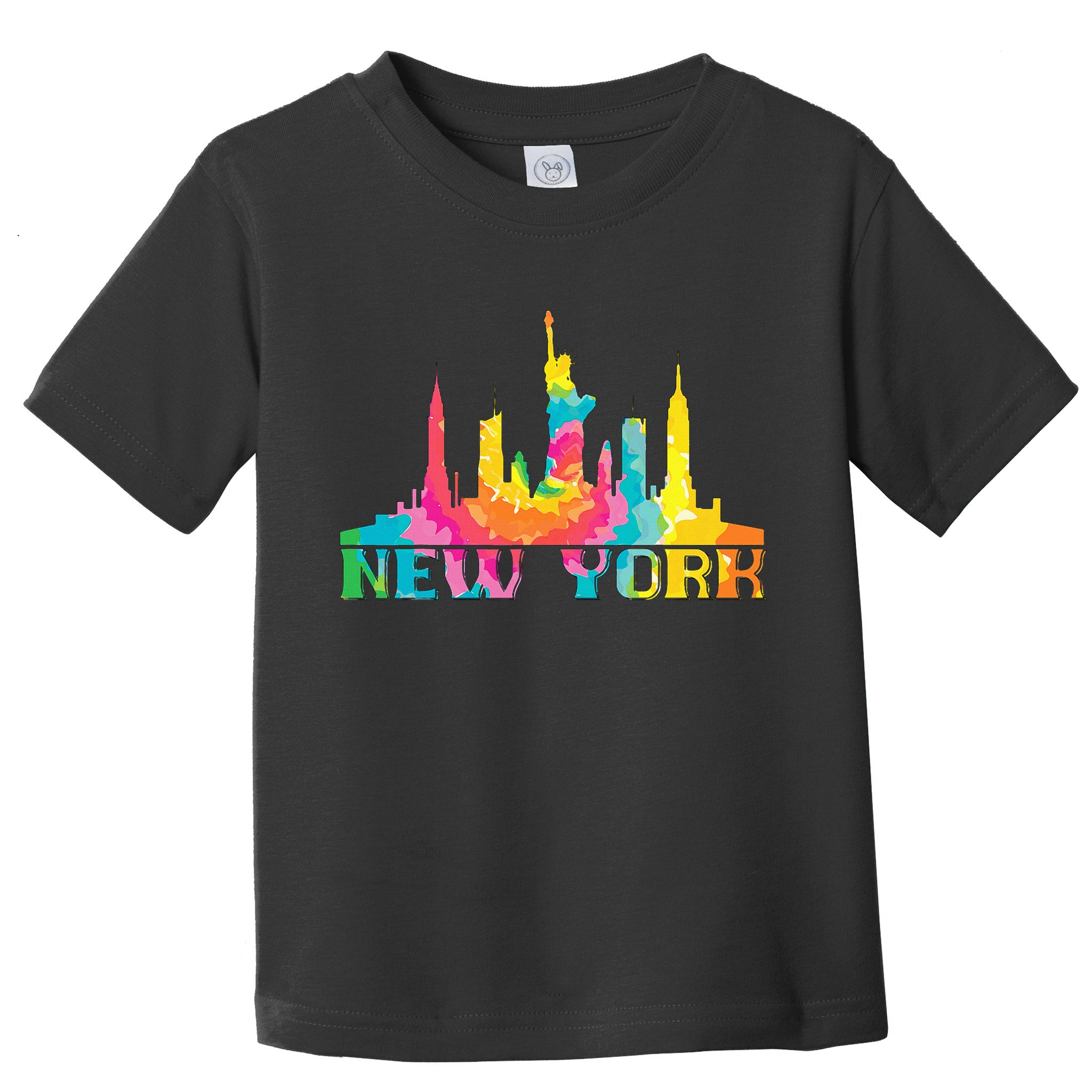 I Love New York City NYC Liberty Statue Brooklyn Tie Dye Toddler T-Shirt