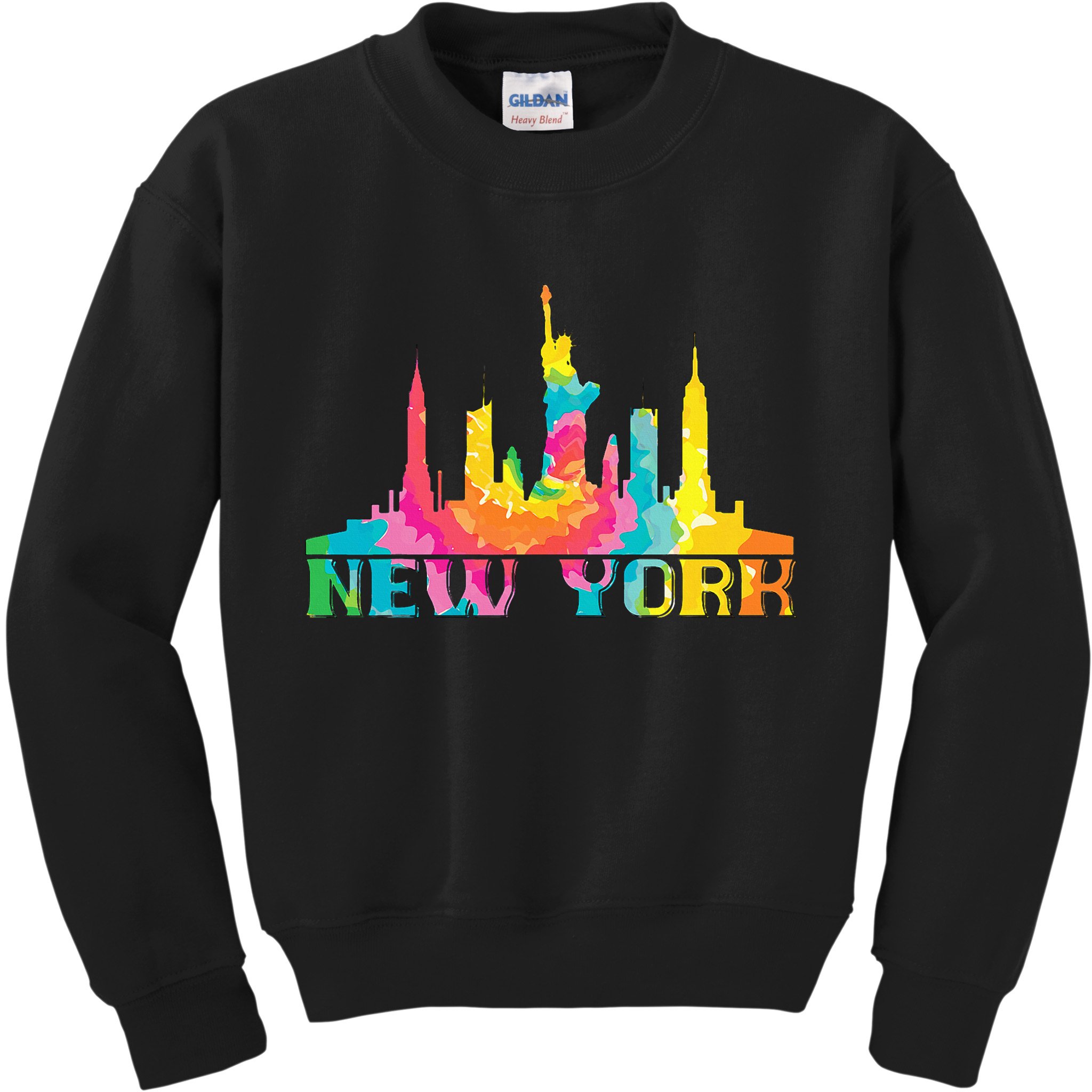 I Love New York City NYC Liberty Statue Brooklyn Tie Dye Kids Sweatshirt