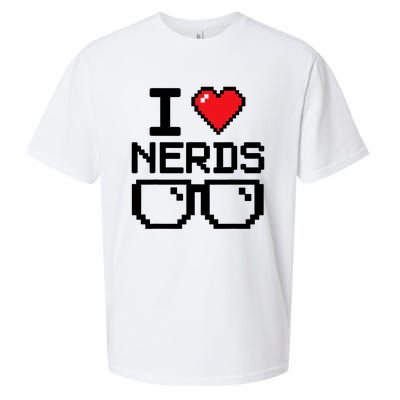 I Love Nerds For Science Or Book Lovers And Knowledge Geeks Sueded Cloud Jersey T-Shirt