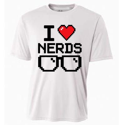 I Love Nerds For Science Or Book Lovers And Knowledge Geeks Cooling Performance Crew T-Shirt