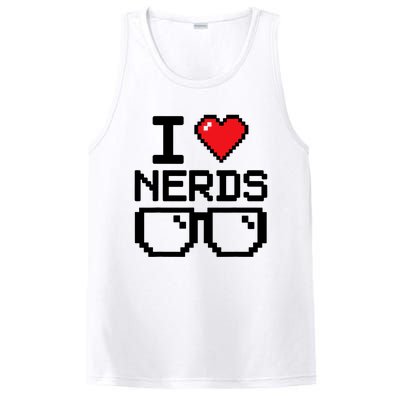 I Love Nerds For Science Or Book Lovers And Knowledge Geeks PosiCharge Competitor Tank