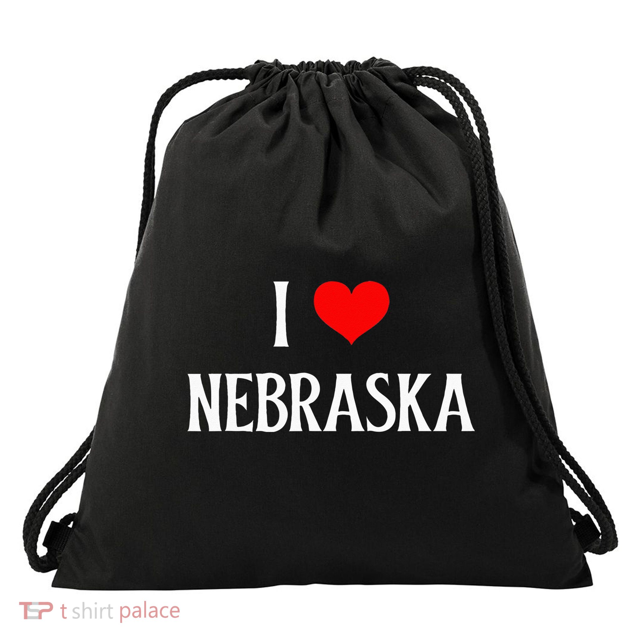 I Love Nebraska I Heart Nebraska NE Holiday Travel Souvenir Drawstring Bag