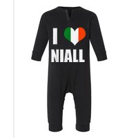 I Love Niall Ireland Flag Infant Fleece One Piece