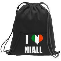 I Love Niall Ireland Flag Sweatshirt Cinch Pack Bag