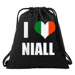 I Love Niall Ireland Flag Drawstring Bag