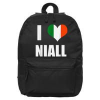 I Love Niall Ireland Flag 16 in Basic Backpack