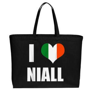 I Love Niall Ireland Flag Cotton Canvas Jumbo Tote