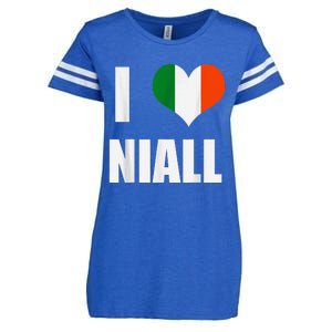 I Love Niall Ireland Flag Enza Ladies Jersey Football T-Shirt