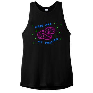 I Love Naps Naps Are My Passion Ladies PosiCharge Tri-Blend Wicking Tank