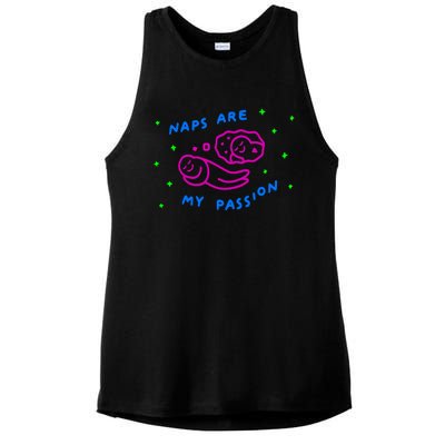 I Love Naps Naps Are My Passion Ladies PosiCharge Tri-Blend Wicking Tank