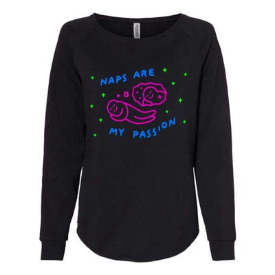 I Love Naps Naps Are My Passion Womens California Wash Sweatshirt