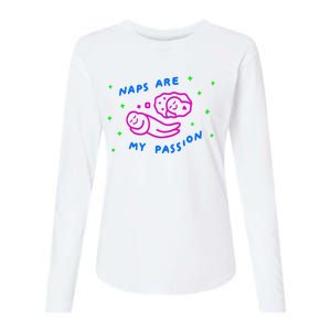 I Love Naps Naps Are My Passion Womens Cotton Relaxed Long Sleeve T-Shirt