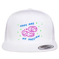 I Love Naps Naps Are My Passion Flat Bill Trucker Hat