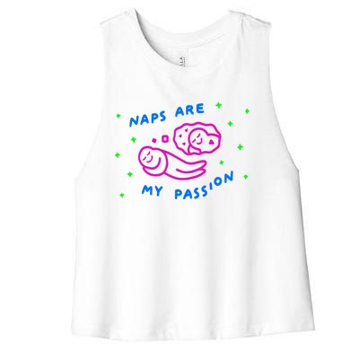 I Love Naps Naps Are My Passion Women's Racerback Cropped Tank