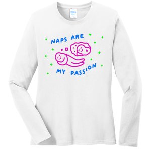 I Love Naps Naps Are My Passion Ladies Long Sleeve Shirt