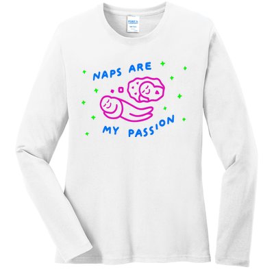 I Love Naps Naps Are My Passion Ladies Long Sleeve Shirt