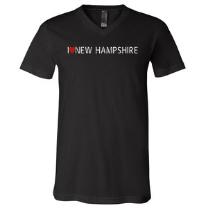 I Love New Hampshire V-Neck T-Shirt