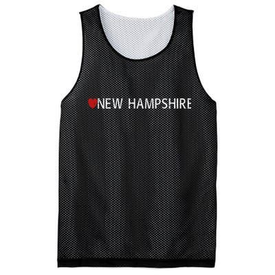 I Love New Hampshire Mesh Reversible Basketball Jersey Tank