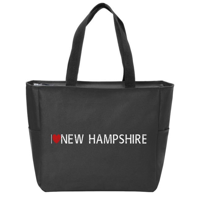 I Love New Hampshire Zip Tote Bag