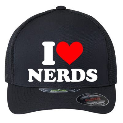 I Love Nerds I Heart Nerds Flexfit Unipanel Trucker Cap