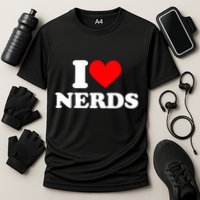 I Love Nerds I Heart Nerds Cooling Performance Crew T-Shirt